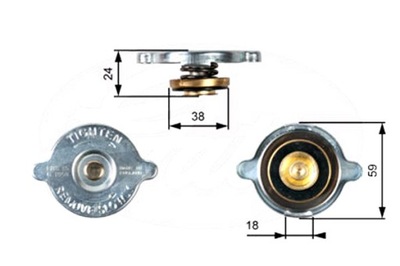 GATES TAPADERA DEL RADIADOR GATES RC113 FORD ESCORT 3 IV TRANSIT 77-00  