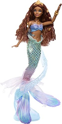 Disney The Little Mermaid Deluxe Mermaid Ariel Doll with Iridescent Tail, H