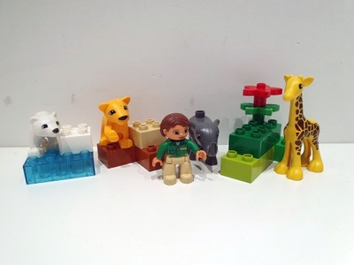 Lego DUPLO 4962 małe zoo słoń żyrafa niedźwiedź lew klocki