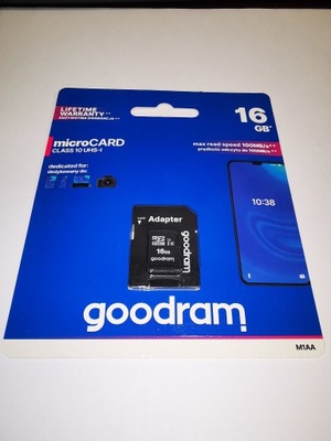 Karta pamięci Goodram micro SD 16GB z adapterem