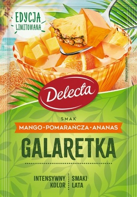 Galaretka mango pomarańcza ananas Delecta 50g galaretka owocowa