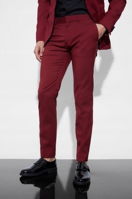 MĘSKIE SLIM FIT 50 XC25206 *BOOHOO GARNITUROWE SPODNIE