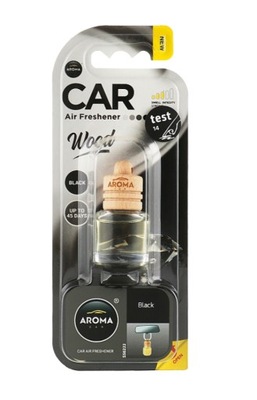 AROMA CAR WOOD BLACK ZAPACH SAMOCHODOWY DO AUTA