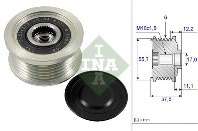 INA 535 0226 10 RUEDA PASOWE/SPRZEGLO ALTERNADOR  