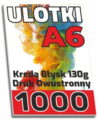 ULOTKA dwustronna A6 KREDA Błysk 130g - 1000 sztuk