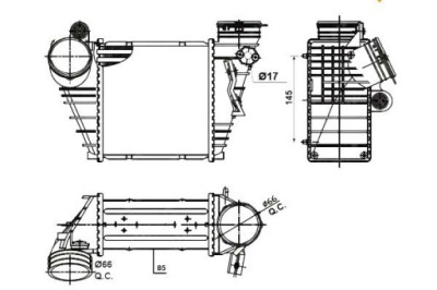 Nrf інтеркулер vw golf 4 1,9tdi фото №1