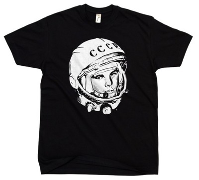 Jurij Gagarin Koszulka Czarna