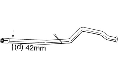 BOSAL TUBO DE ESCAPE MATERIAL SR. 42MM PEUGEOT 206 1.1 1.4 08.98-12.12  