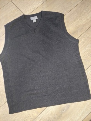 H&M kamizelka bezrękawnik męski 50 % MERINO WOOL M