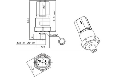 Nissens выключатель давления кондиционера scania l/p g r s p g r t фото №1