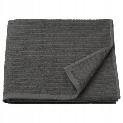 IKEA VAGSJON Ręcznik kąpielowy, ciemnoszary 70x140