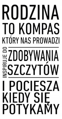 Naklejka scienna napis RODZINA cytaty na ścianę