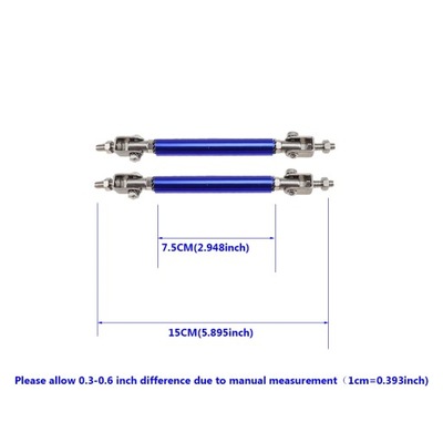 CAR SPLITTER RODS RACING ADJUSTABLE PRIEKIS REAR BUFERIS LIP SUPPORT ST~59186 