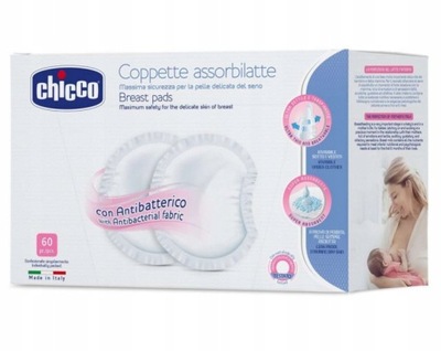 CHICCO WKŁADKI LAKTACYJNE ANTYBAKTERYJNE 60szt