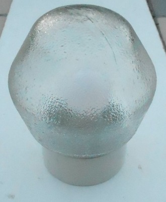 Lampa zewnętrzna porcelanowa szklany klosz, design PRL