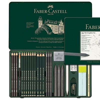 Zestaw ołówków i grafitów - Faber-Castell - 26 szt