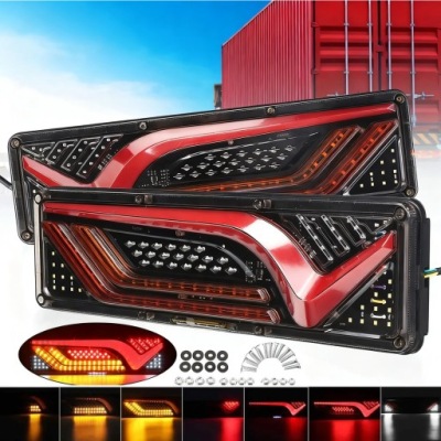 Фари задні комбінований led причіп тягач причіп 12/24v набір 2 szt фото №1