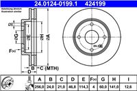 ATE ДИСК ТОРМОЗНОЙ ПЕРЕДНЯЯ 256X24 V DAEWOO NUBIRA 03-/REZZO