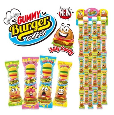 LIZAK HAMBURGER BURGER JELLY CANDY 10 gj 60 szt