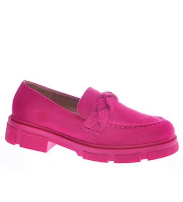 PÓŁBUTY DAMSKIE FUKSJOWE LOAFERSY 12699 40