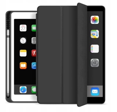 Etui Apple iPad Air 2 (iPad 6) (Wifi/4G/LTE) Smartcover pliable rouge Cuir  Style avec stand - Housse coque de protection nouvel Apple iPad Air 6 rouge  - accessoires tablette pochette XEPTIO 