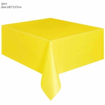 Żółty 137*183cm jednorazowy obrus jednokolorowy śl