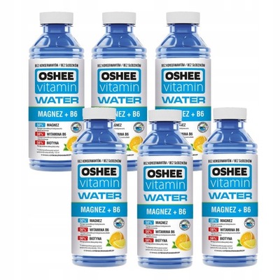 OSHEE Napój Vitamin Water magnez+B6 smak cytrynowo-pomarańczowy 6 x 555 ml