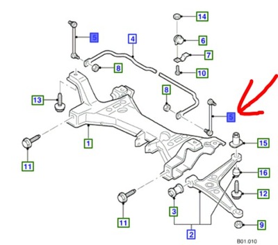 Кронштейн стабилизатора перед ford galaxy 2001-06 фото №1