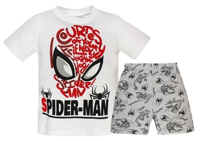 SPIDERMAN ZESTAW DLA CHŁOPCA SPODENKI TSHIRT 98