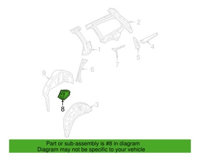 PASSAT B8 UNIVERSAL REFORZADOR DE SOPORTE C 3C9809611  