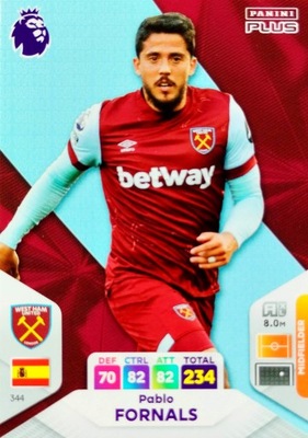 PANINI PREMIER LEAGUE 2024 PLUS 344 PABLO FORNALS WEST HAM