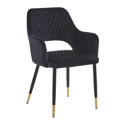 Krzesło tapicerowane Velvet czarne