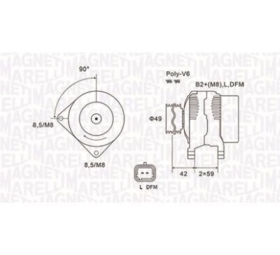 Генератор magneti marelli 063731863010 фото №1