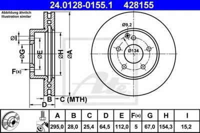 24.0128-0155.1 ДИСК HAM.PRZOD MERCEDES C W204 07-