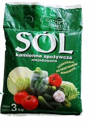 Sól gruba NIEJODOWANA 3 kg Kłodawska