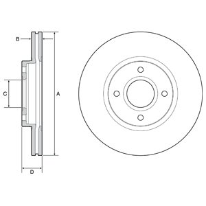 DISCOS DE FRENADO DELPHI BG4569C  