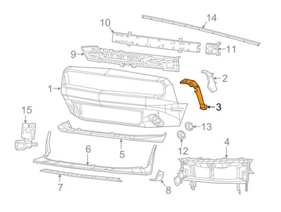 КРІПЛЕННЯ БАМПЕРА DODGE CHALLENGER 68024343AC