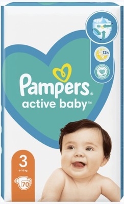 PIELUSZKI 70 SZT PAMPERS ACTIVE BABY 3 PIELUCHY