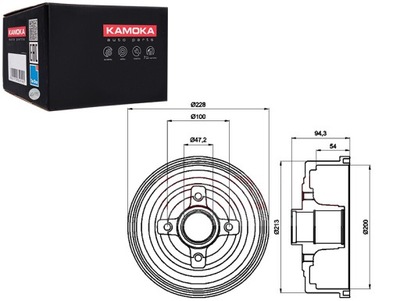 BEBNY DE FRENADO 2 PIEZAS OPEL CORSA C 00'- KAMOKA  