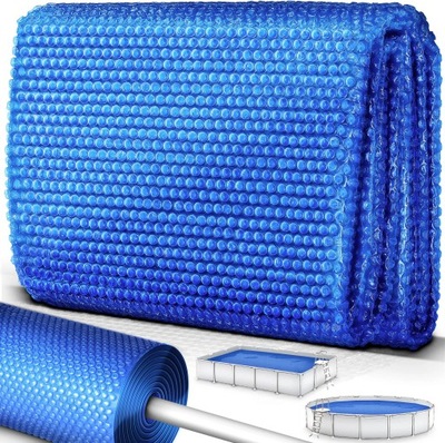 PLANDEKA BASENOWA FOLIA SOLARNA GRUBA NIEBIESKA Ø427 cm tillvex