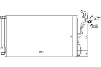 NISSENS KONDENSATORIUS KONDICIONAVIMO HYUNDAI I40 I40 CW 