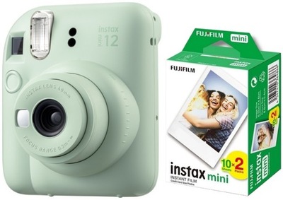 Aparat Fujifilm Instax Mini 12 zielony + 20 zdjęć
