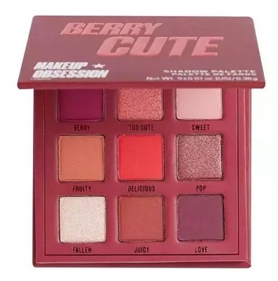 MAKEUP OBSESSION TRWAŁA PALETA CIENI BERRY CUTE