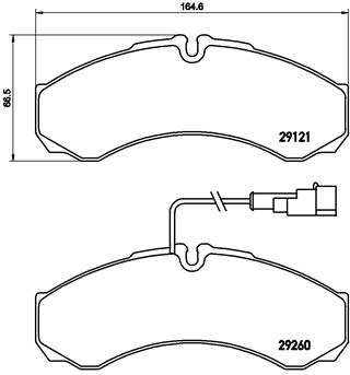 BREMBO P 56 069 КОМПЛЕКТ КОЛОДОК ШАЛЬМІВНИХ, HAMULC