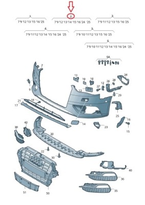 Бампер перед audi a3 s3 8v5 s-line sedan 2013-2016 оригинальный номер aso rzeszów фото №1
