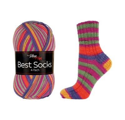 Włóczka skarpetkowa Vlna-Hep Socks Best 4fach 7353