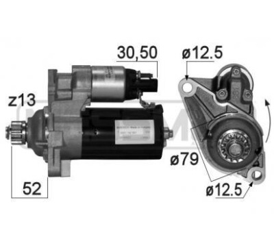 Era messmer стартер audi, seat,skoda, vw фото №1