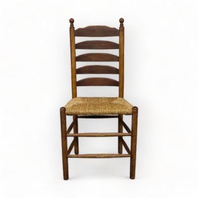 8484 dębowe krzesło z plecionką