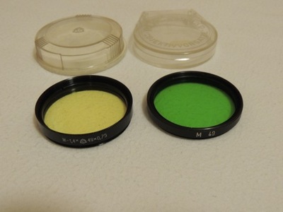 zestaw filtrów ~~żółty i zielony~~49 mm