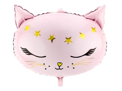 Balon foliowy Kotek różowy kot Urodziny 1-99 48cm